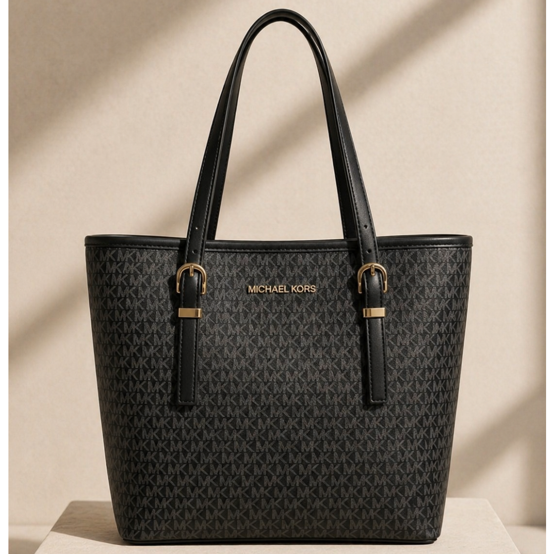 Elegant MK Monogram Large Shoulder Bag for Women - Office & Casual Wear
