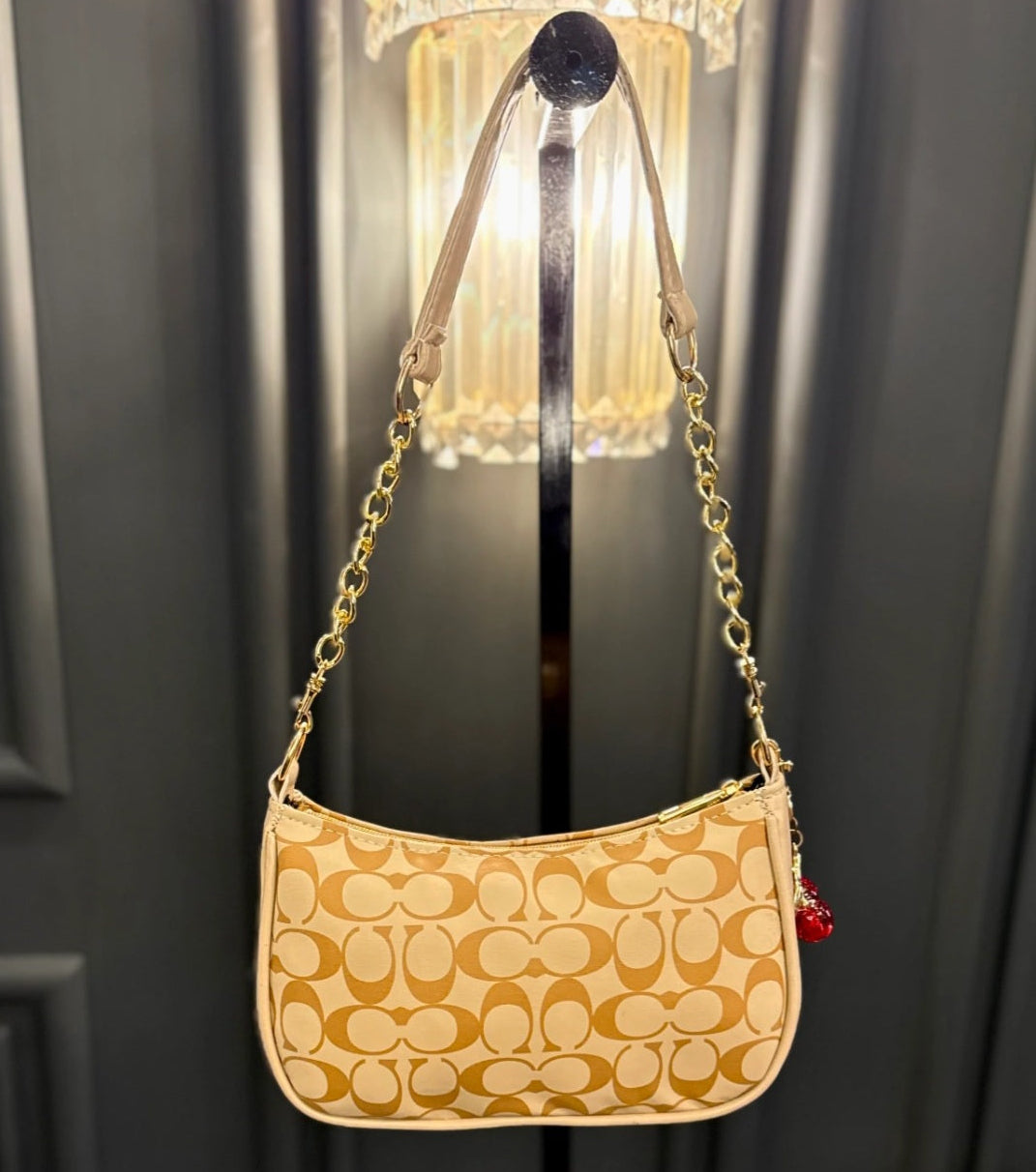 Signature Classic Bagiffy collection - Golden sand ( with cherry key chain )