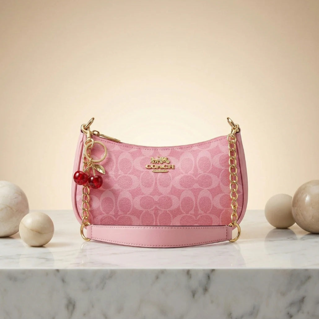 Signature classic Bagiffy collection - Baby pink. ( with cherry key chain )