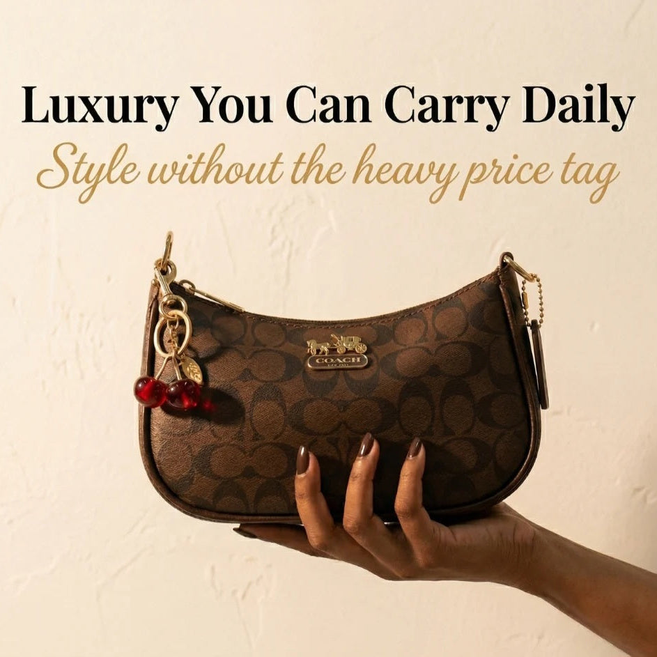 Signature Classic Bagiffy collection -  Dark brown. ( with cherry key chain )