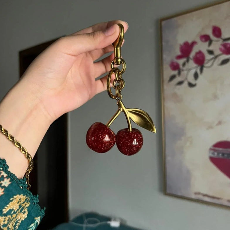 COACH Cherry charm keychain for bag