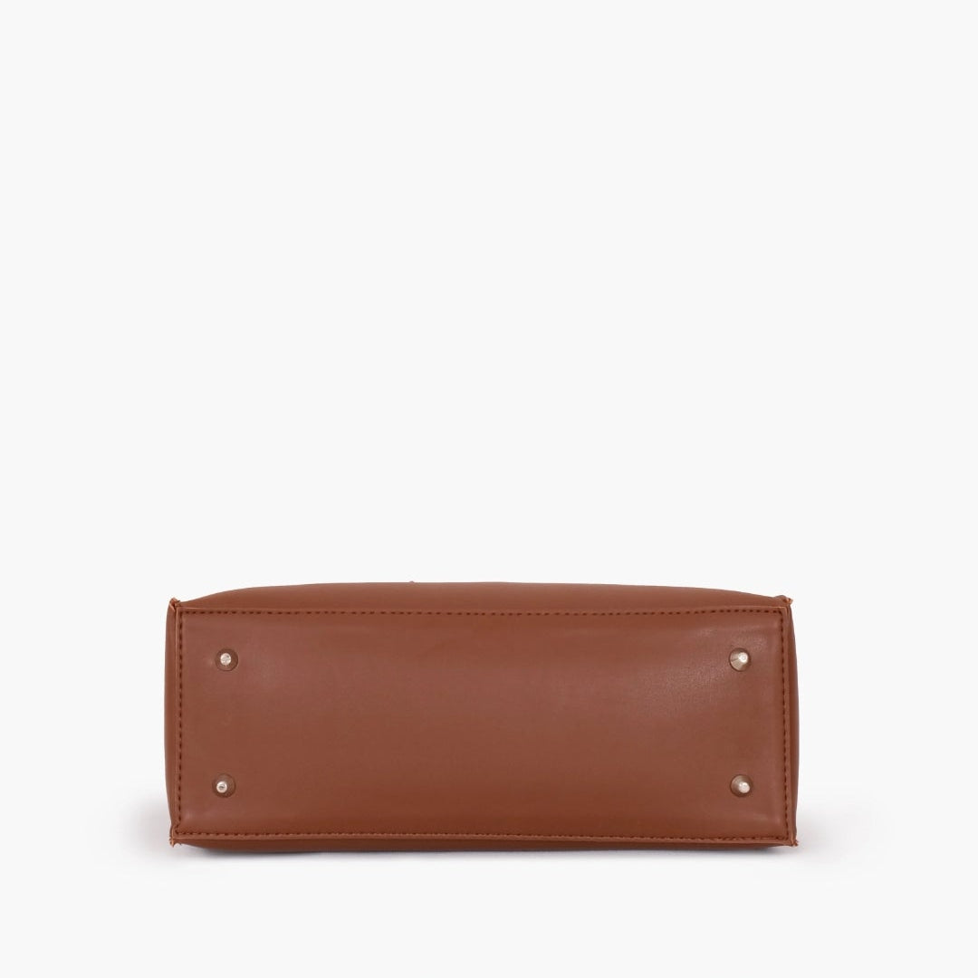 Brown satchel tote bag