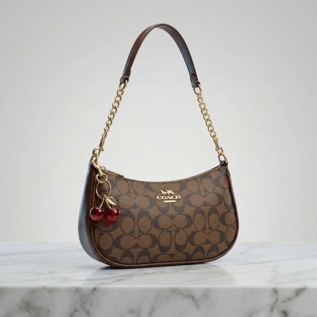 Signature Classic Bagiffy collection -  Dark brown. ( with cherry key chain )