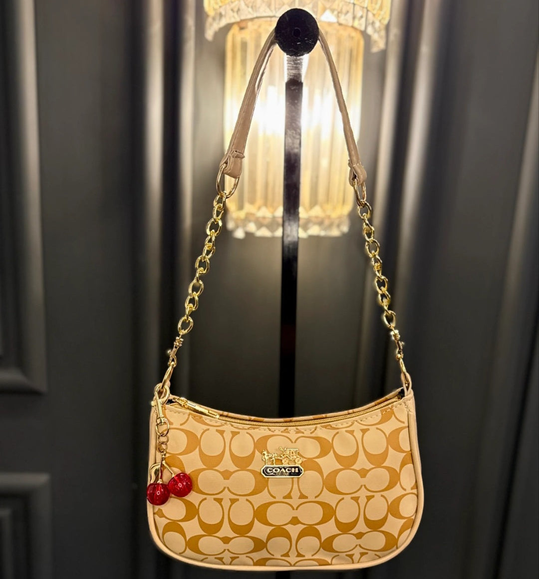 Signature Classic Bagiffy collection - Golden sand ( with cherry key chain )