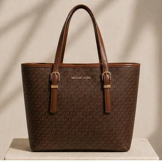 Elegant MK Monogram Large Shoulder Bag for Women - Office & Casual Wear