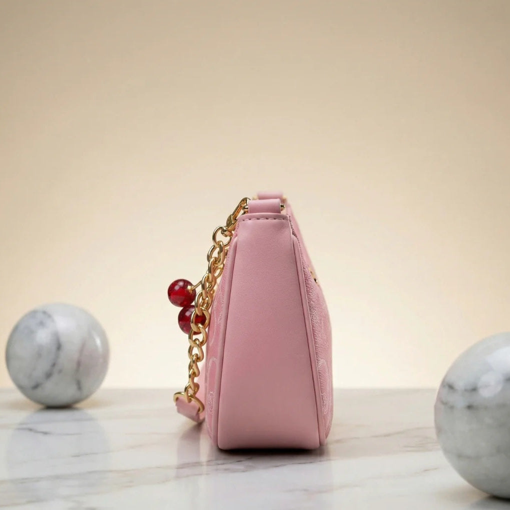 Signature classic Bagiffy collection - Baby pink. ( with cherry key chain )