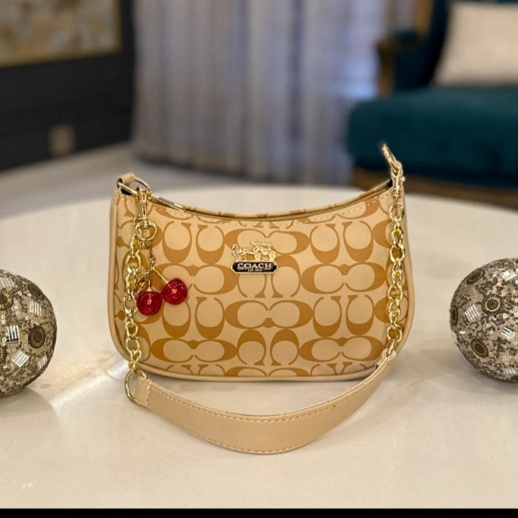 Signature Classic Bagiffy collection - Golden sand ( with cherry key chain )