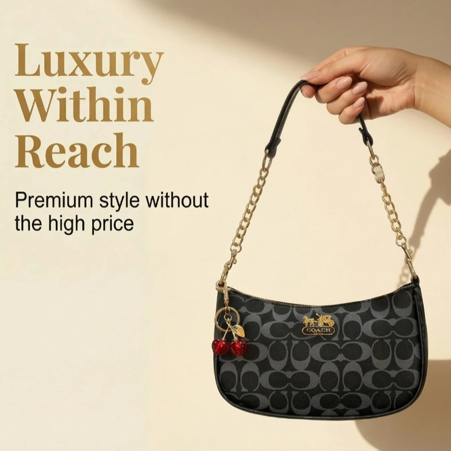 Signature classic Bagiffy collection -  Black. ( with cherry key chain )