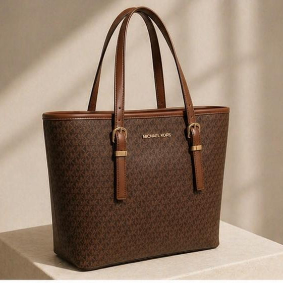 Elegant MK Monogram Large Shoulder Bag for Women - Office & Casual Wear