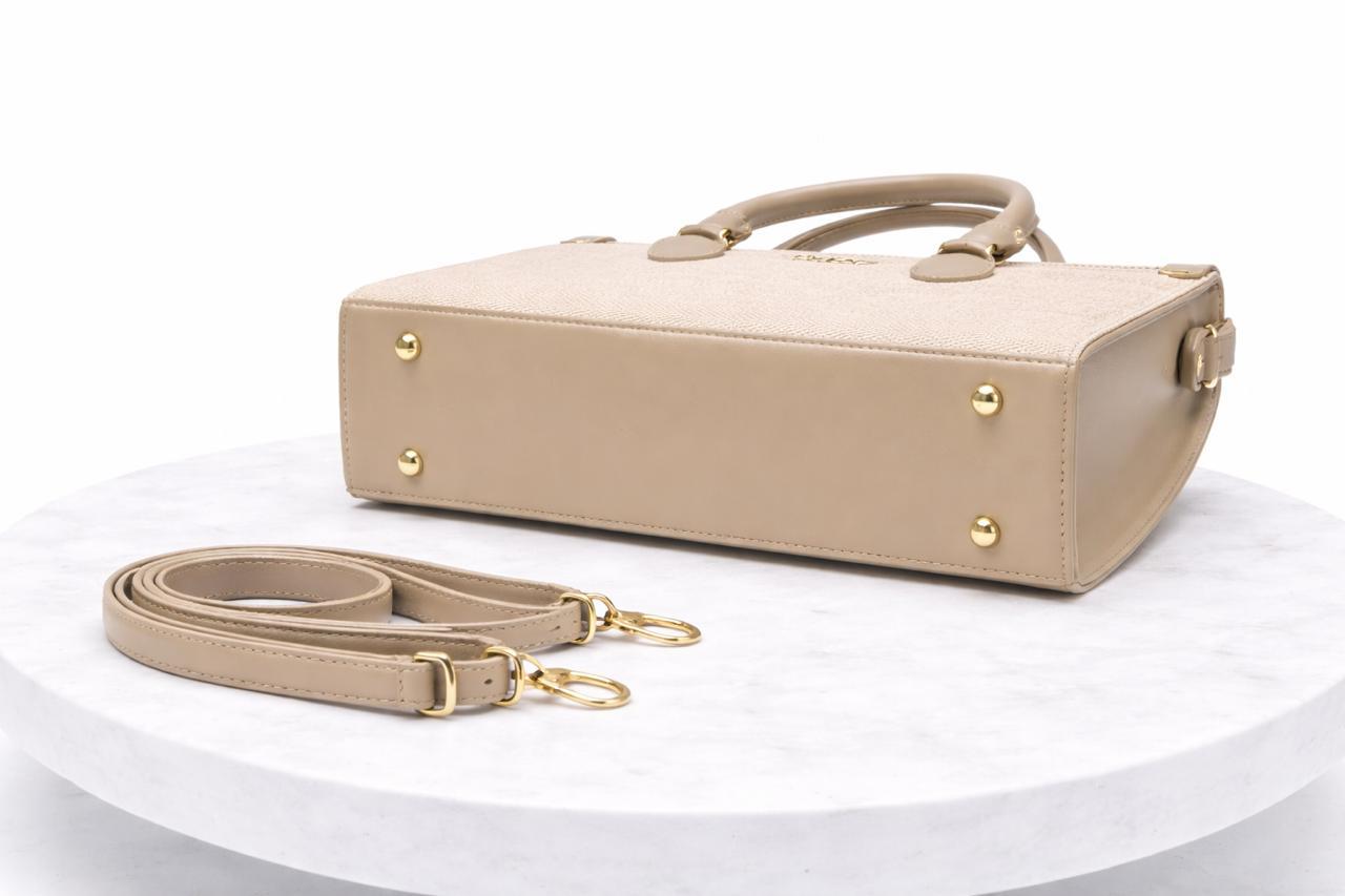 Dior Style Luxury Women’s Textured Leather Handbag – Elegant Beige Office & Party Tote