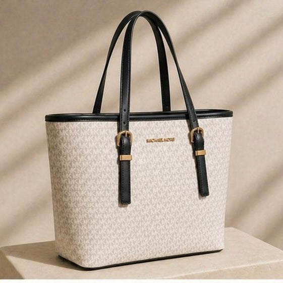 Elegant MK Monogram Large Shoulder Bag for Women - Office & Casual Wear